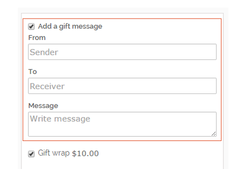 magento 2 one page checkout leave with Gift message